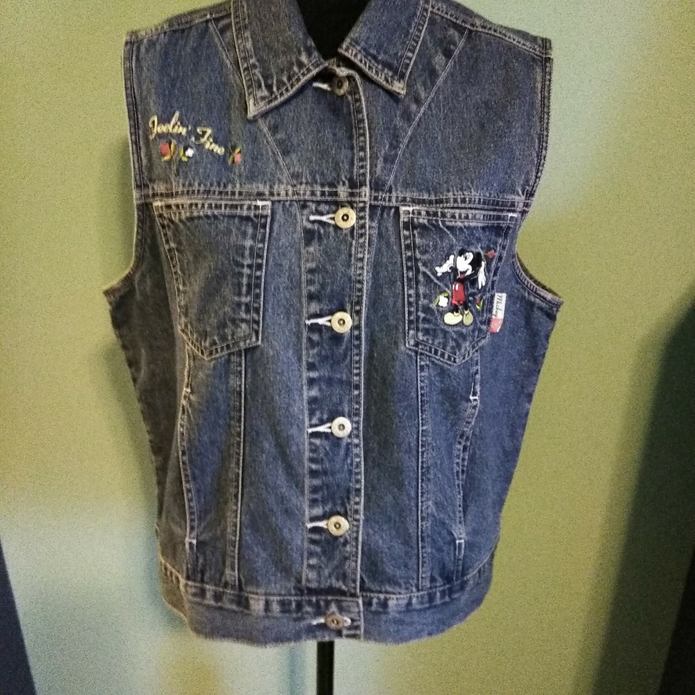 Mickey Mouse Feelin Fine Denim Vest